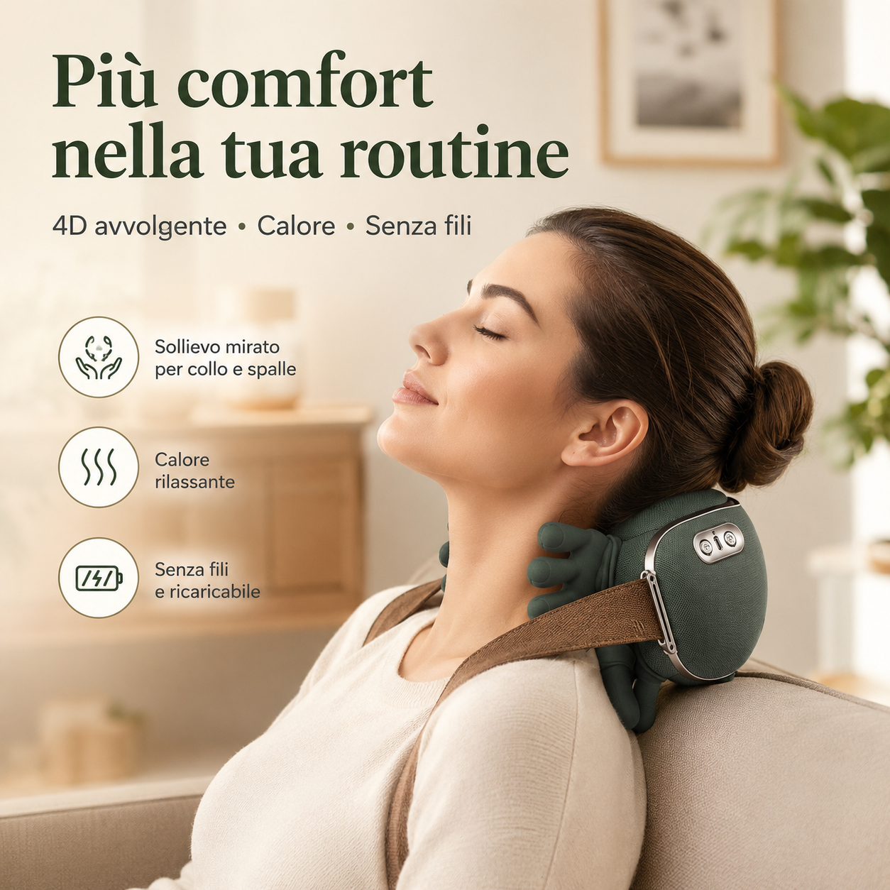 CerviZen™ – Massaggiatore 4D Senza Fili con Calore