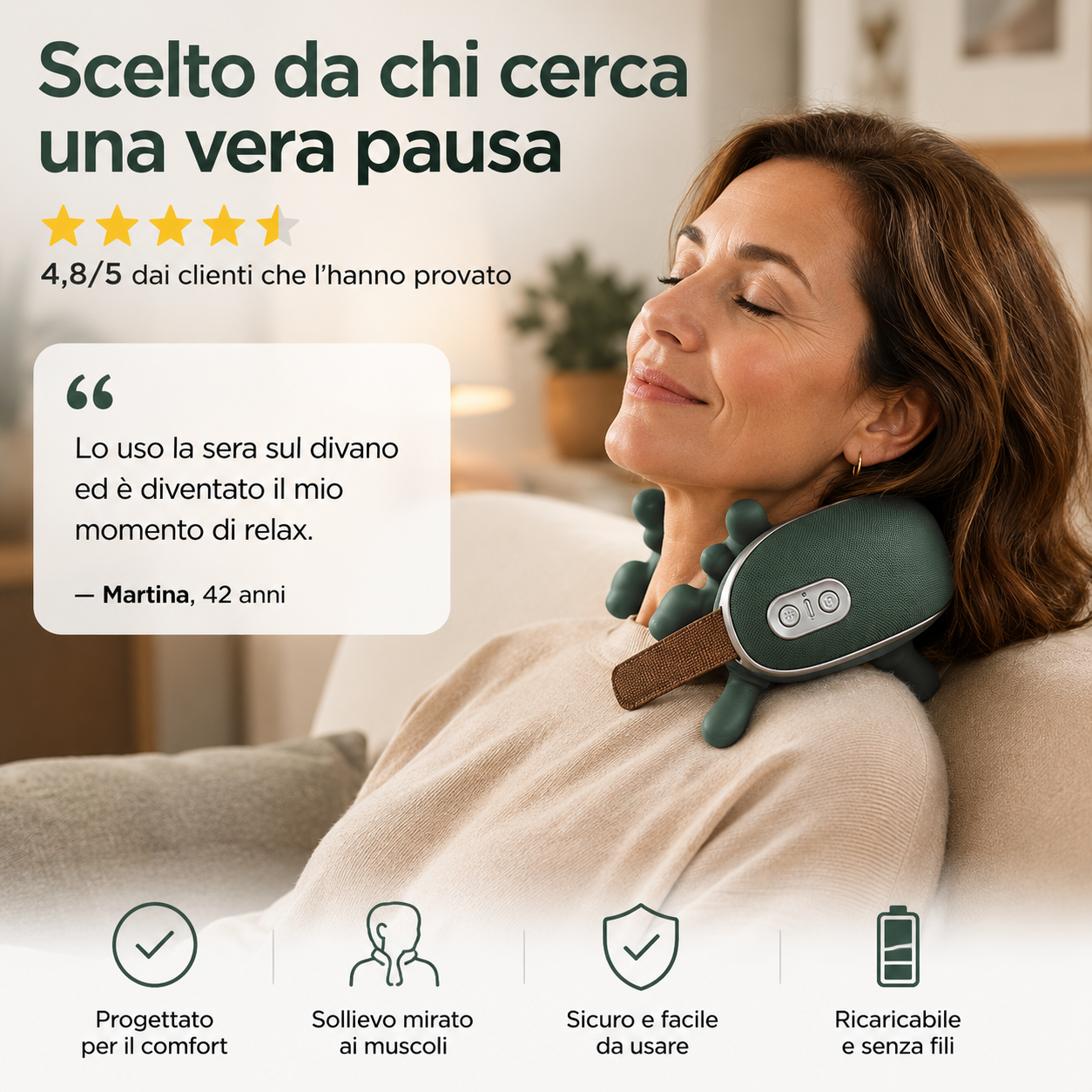 CerviZen™ – Massaggiatore 4D Senza Fili con Calore