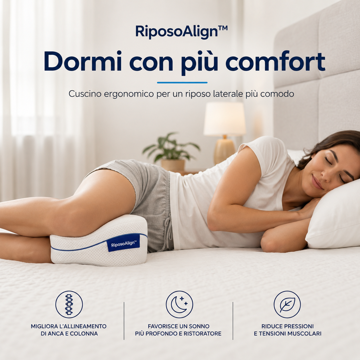 RiposoAlign™ – Cuscino Ortopedico per Ginocchia