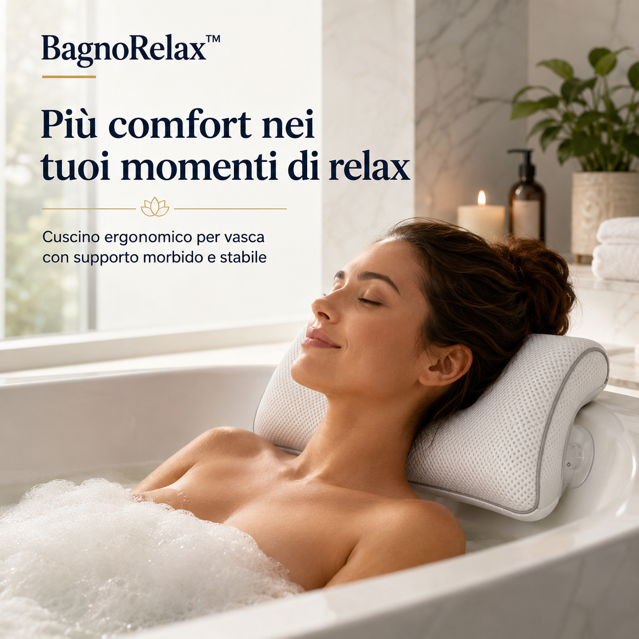 BagnoRelax™ – Cuscino Ergonomico per Vasca